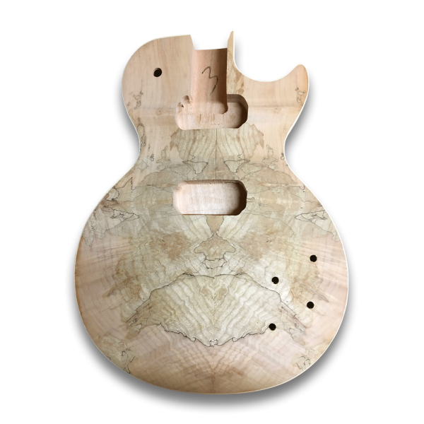 Coban Electric Guitar Body SET IN, Damaged Top GDLP11S Mahogany body with Spalted Maple Top