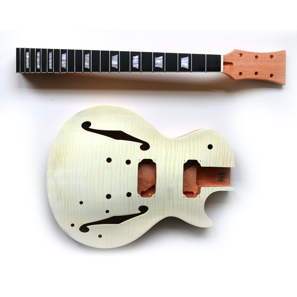 LPSH (6) Semi Hollow LPSH Guitar DIY Kit Top View