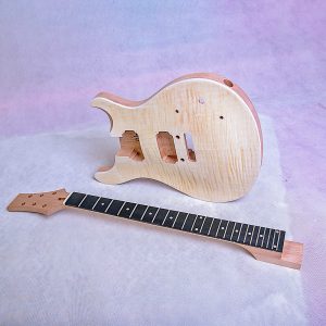 New DIY Semi Hollow Guitar Body Mahogany Flame Maple Cap Bolt On TL Style 