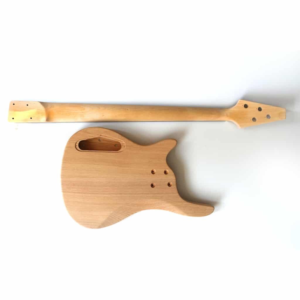 SE Bass Spalted Maple (3) Spalted Maple Bass Guitar Body And Neck