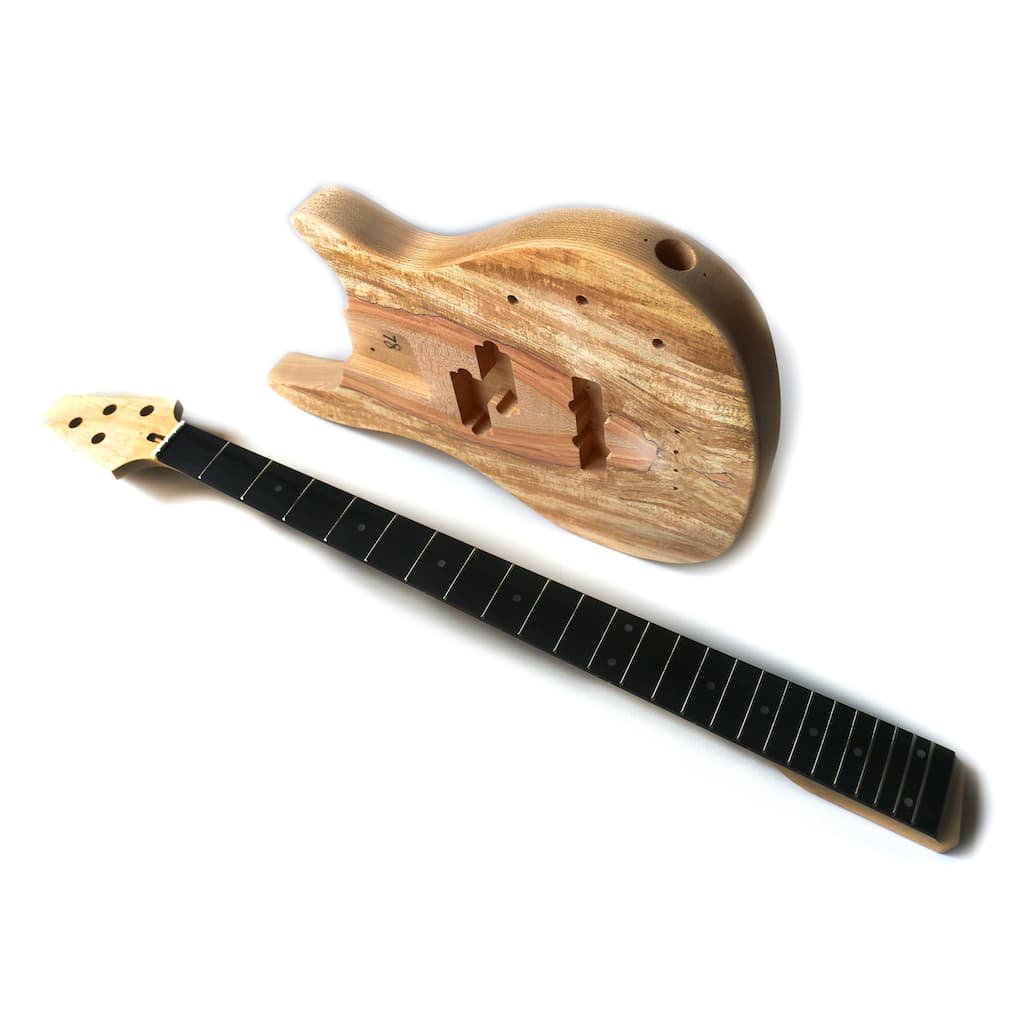 SE Bass Spalted Maple (6) Bass Guitar Body And Neck Blank