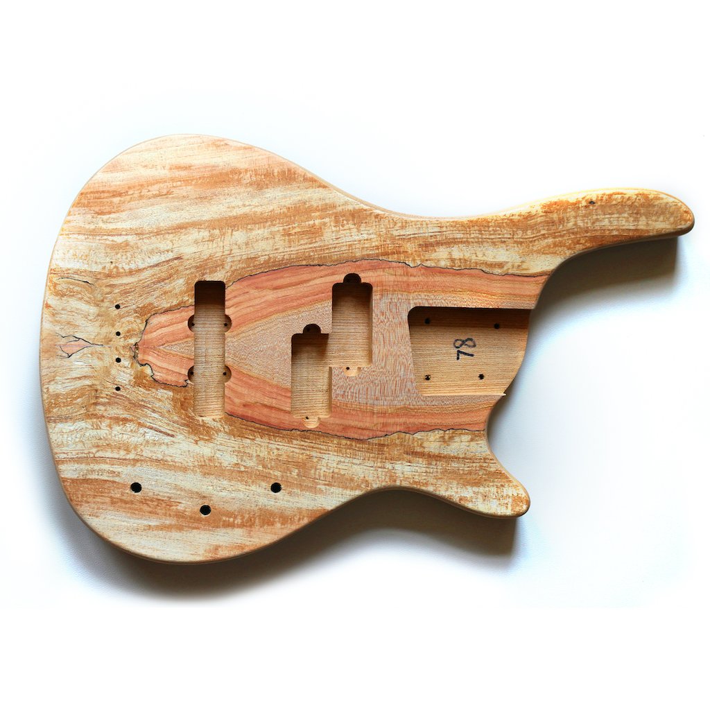SE Bass Spalted Maple (7) a wood guitar with Veneer