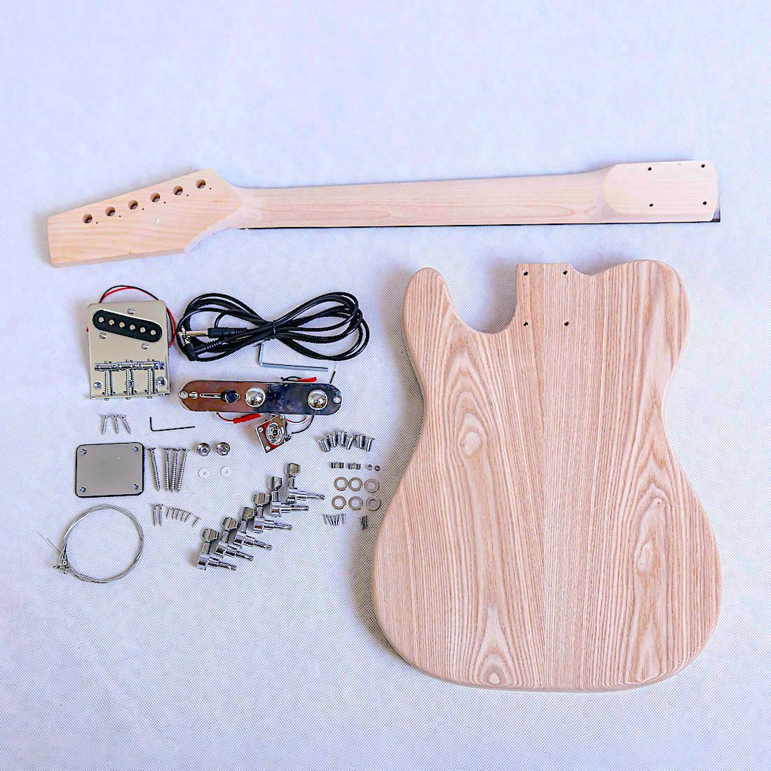 TL6 full kit back Ash Body Ebony Hardware Chrome White