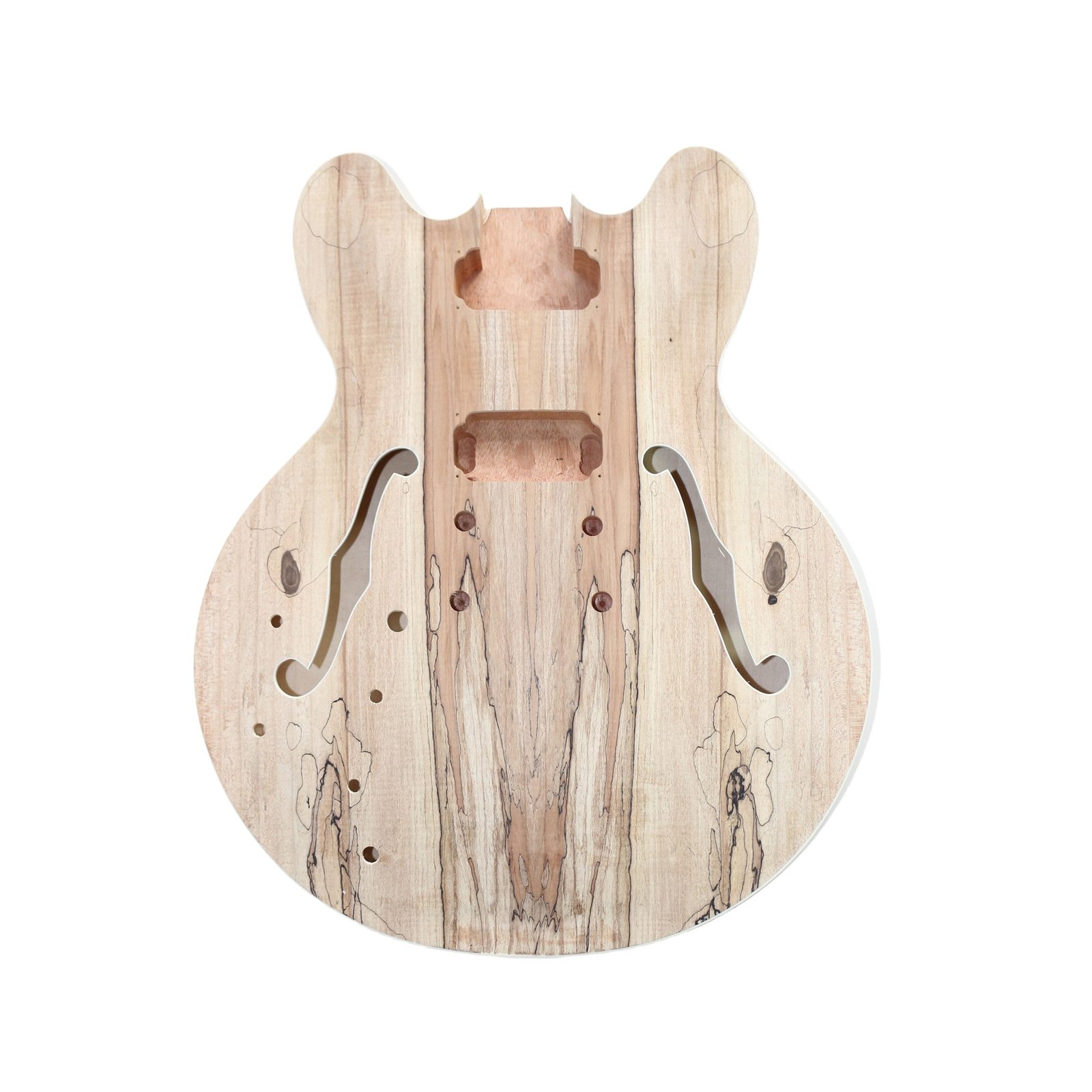 ES260 SPALTED MAPLE LEFT HAND CREAM (4) ES260 Spalted Maple Electric Guitar Cream Finish