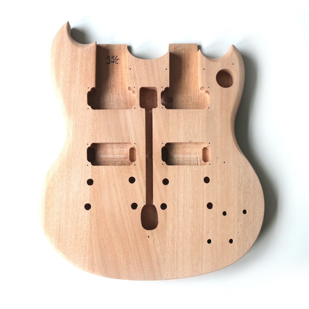 Double neck SG5 Set in (11) Unfinished Body DIY Double Neck Electric Guitar