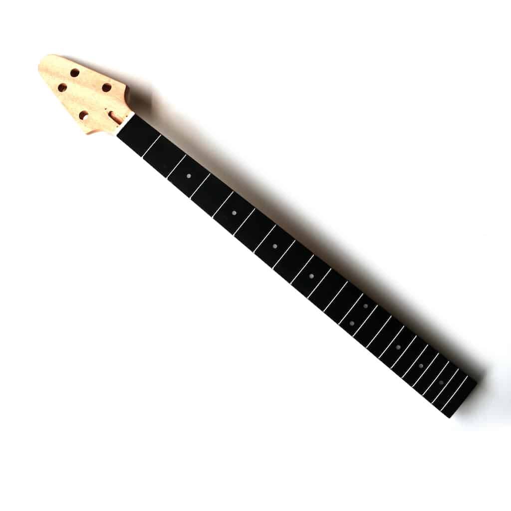 FV Bass chrome (2) a black and white guitar neck