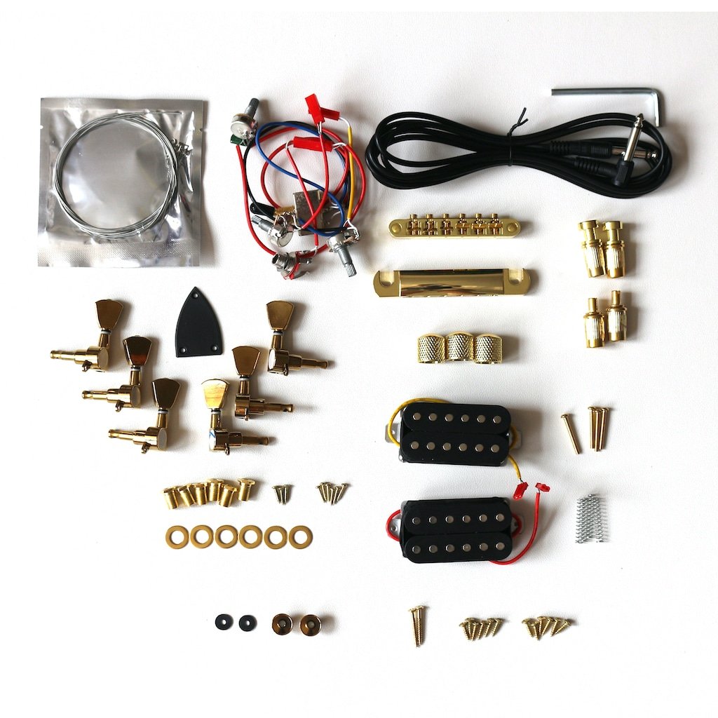 FV Guitar Flame Maple Gold (1) Electric Guitar Kit FV1 Gold Hardware