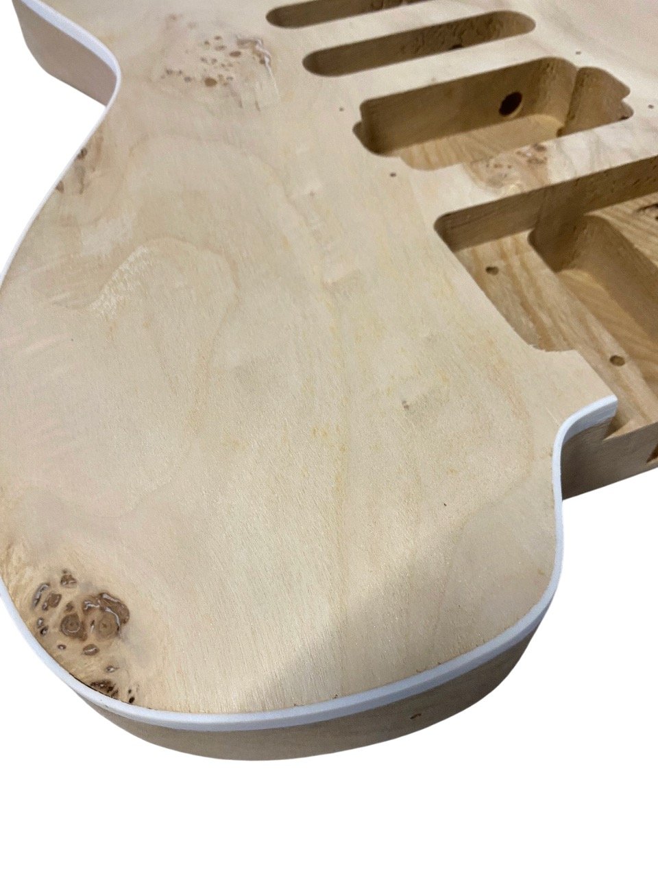 IMG_0386-Photoroom Headless Electric Guitar Body with Poplar Burl Veneer