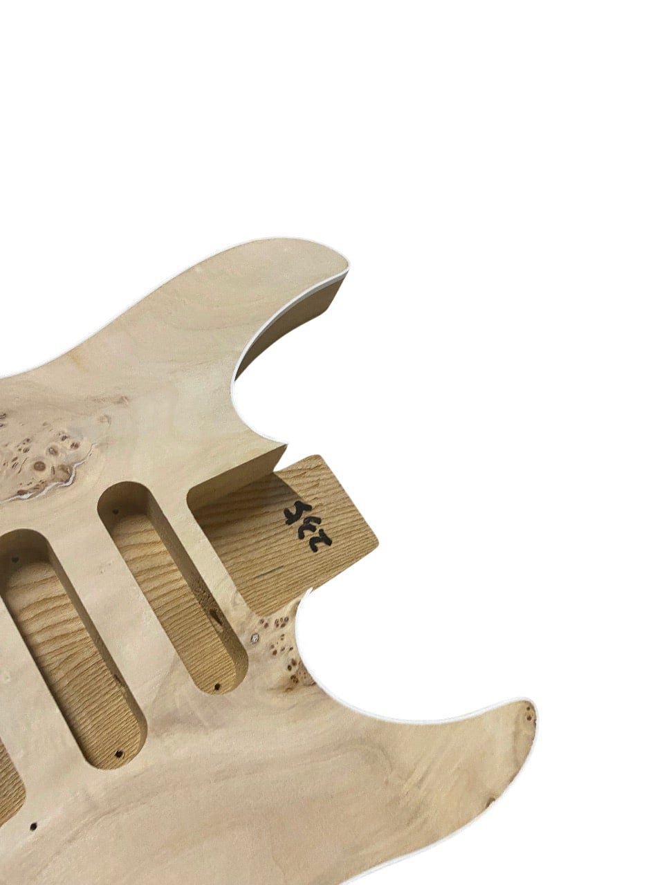 IMG_0389-Photoroom Headless Guitar Body with Poplar Burl Veneer