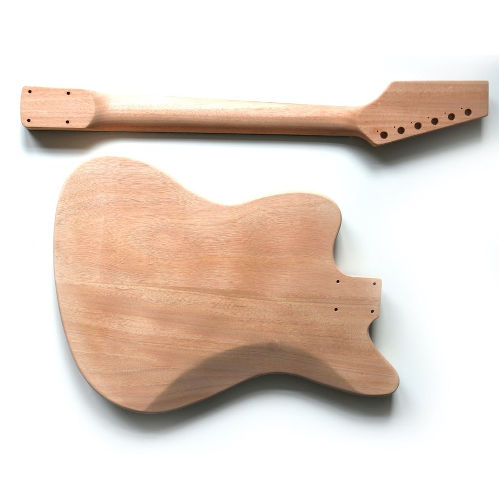 JAZZ M Gold (3) Unfinished electric guitar body and neck made of wood