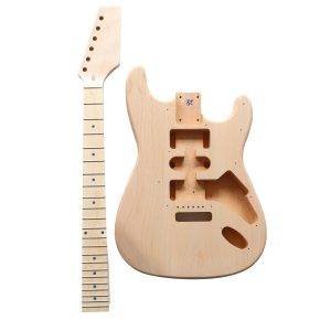 DIY ST4 Guitar Kit | Alder Body with Maple Fingerboard | Chrome Hardware & Black Pickguard