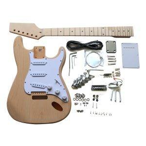 DIY ST4 Guitar Kit | Alder Body with Maple Fingerboard | Chrome Hardware & White Pickguard