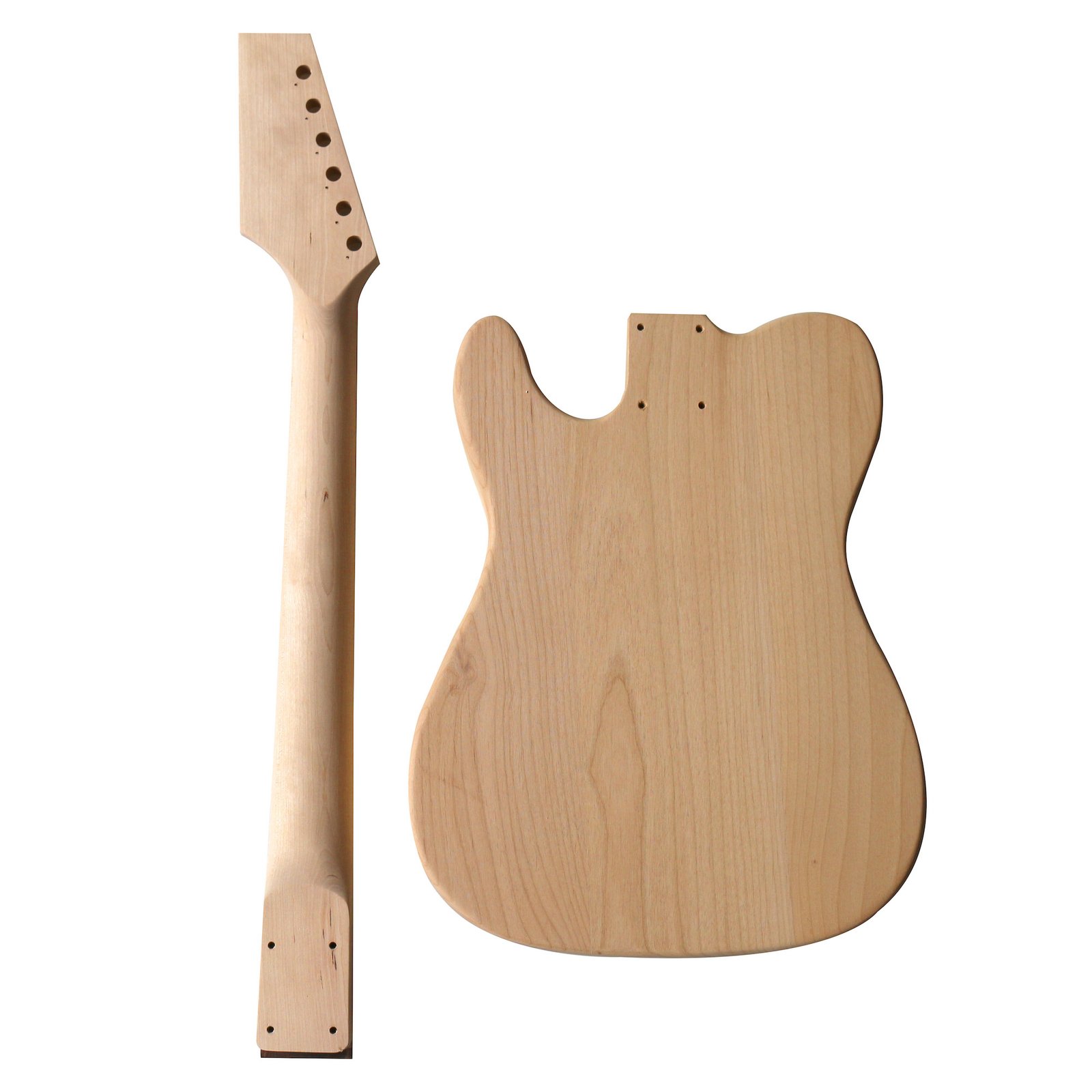 Electric Guitar DIY Kit TL6 Alder Body with Maple fingerboard Hardware Chrome Black Pickguard