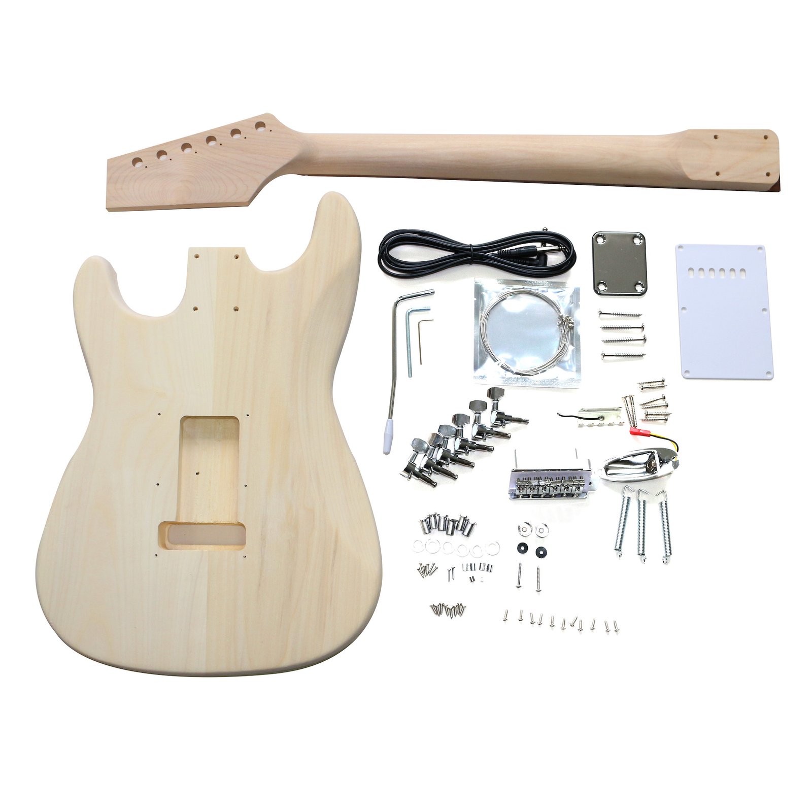 ST beginner Basswood Body Full Kit Back