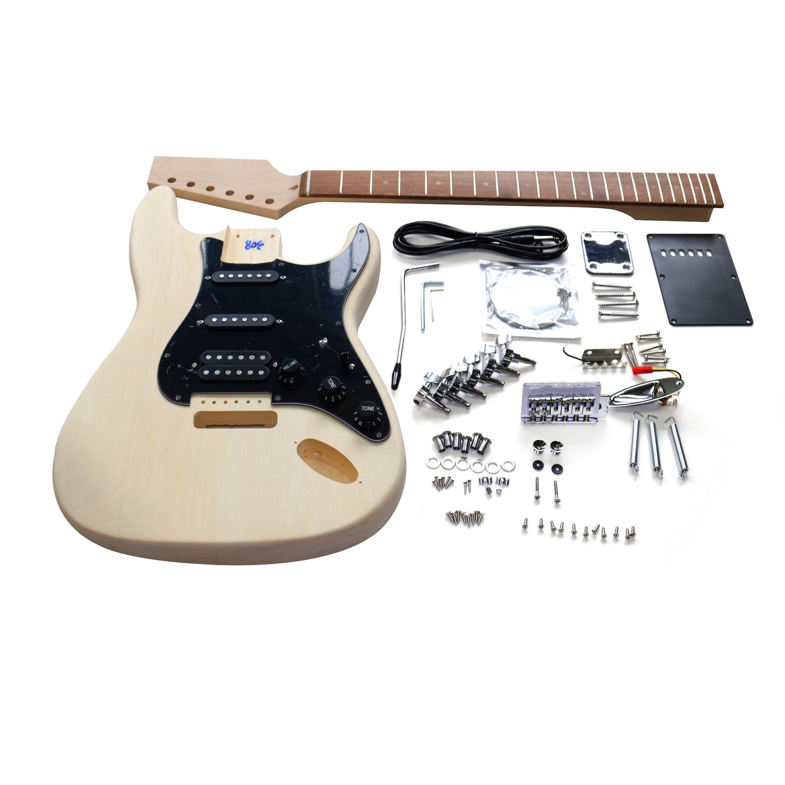 ST beginner Basswood HSS Black Full Front