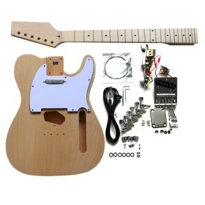 DIY TL6 Guitar Kit | Alder Body with Maple Fingerboard | Chrome Hardware & White Pickguard