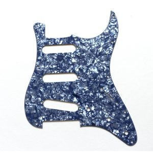 Coban Guitars ST Strat Pickguard Set SSS | 11-Hole Stratocaster Grey Pearl Pick Guard.