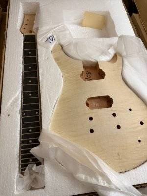 Electric Guitar DIY PR8FS Set in Neck CLEARANCE 108 Mahogany with Flame Maple Veneer