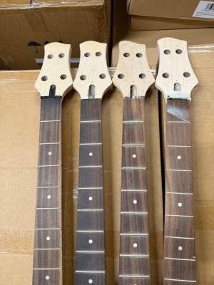 DIY Bass Guitar Necks x 4 | 4-String Maple Necks Clearance.