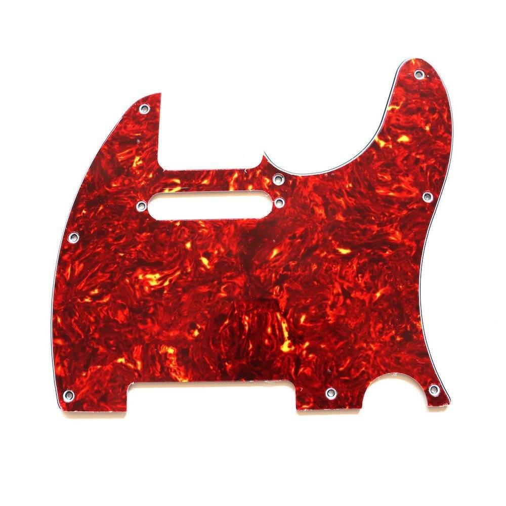 Coban Guitars Tele Scratch Plate Guitar Fits For Telecaster Red-Turtle Pick Guard.