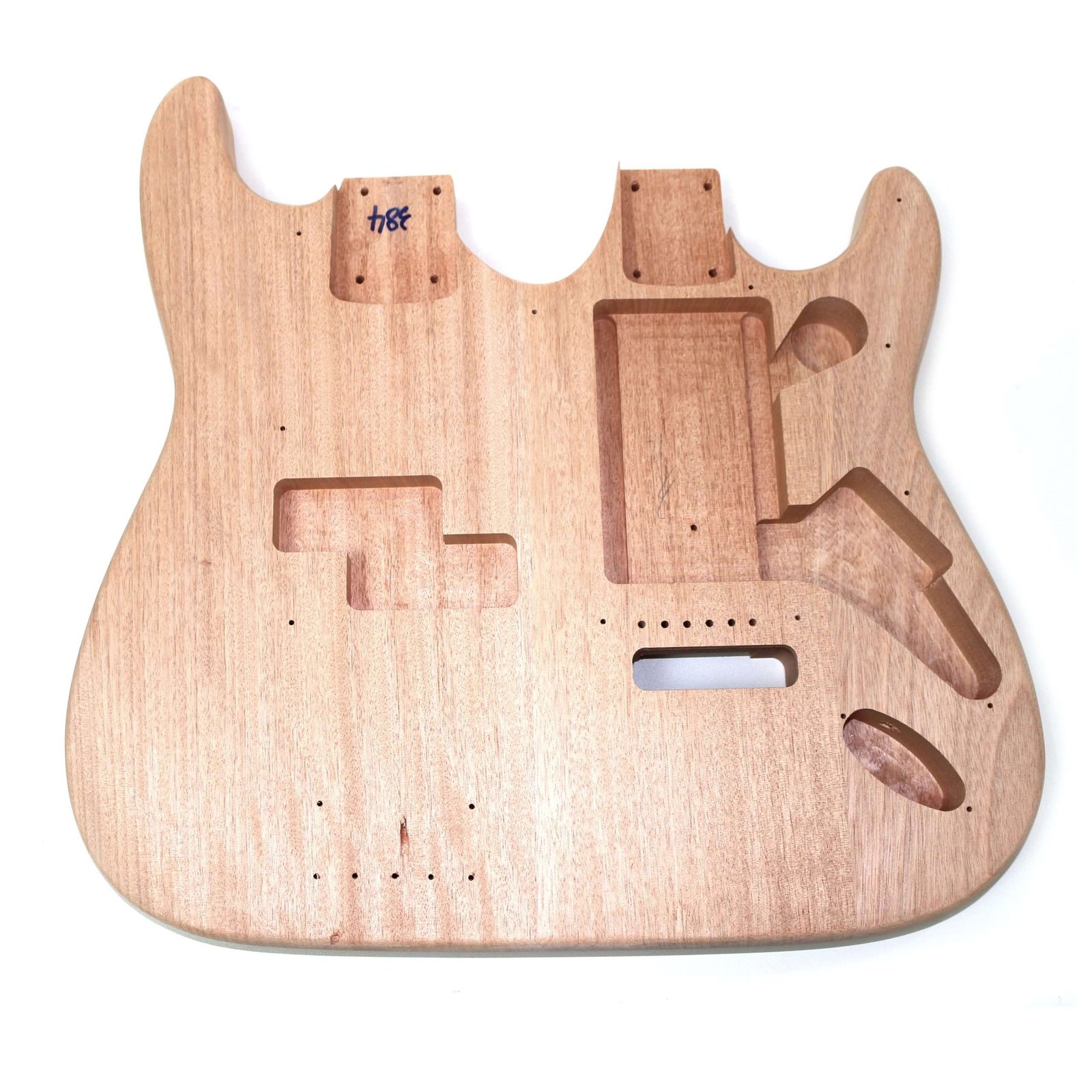 DIY Double Neck ST Guitar & Bass Kit | Mahogany Body | Ebony Fingerboard, White Pick guard, Chrome Hardware - Image 6
