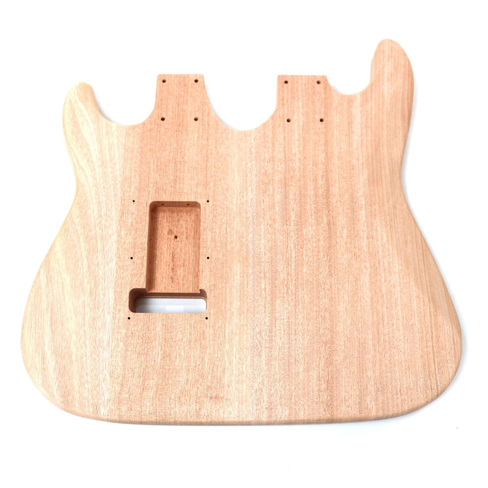 DIY Double Neck ST Guitar & Bass Kit | Mahogany Body | Ebony Fingerboard, White Pick guard, Chrome Hardware - Image 7