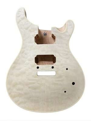 Electric Guitar DIY Kit PR890 24 frets Set in Neck Mahogany with Quilted Maple Veneer | Chrome Hardware & Cream Fittings